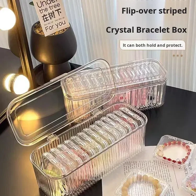 Transparent Anti-Oxidation Portable Bracelet Storage Box( 1 Large box+14 small box)