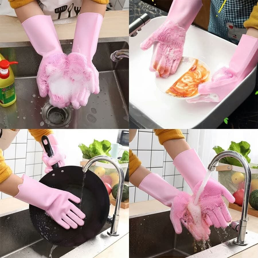 Silicone Dish Washing Hand Gloves