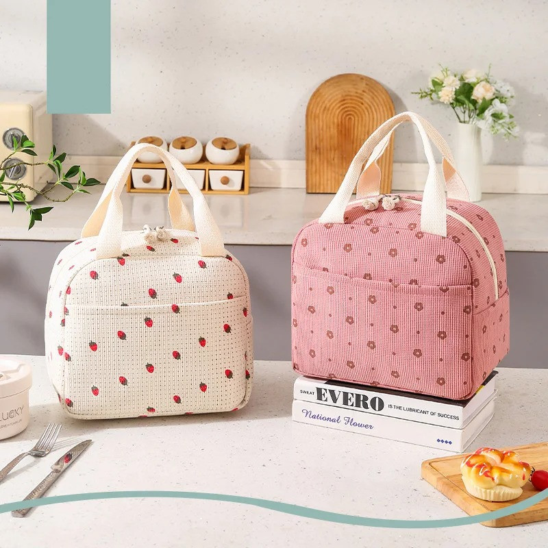 Corduroy Insulated Lunch Bag