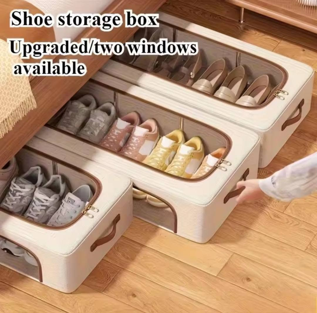 Cotton Linen Rectangle Shoe Box Storage  Moisture-Proof Dust-Proof Dishwasher Carton