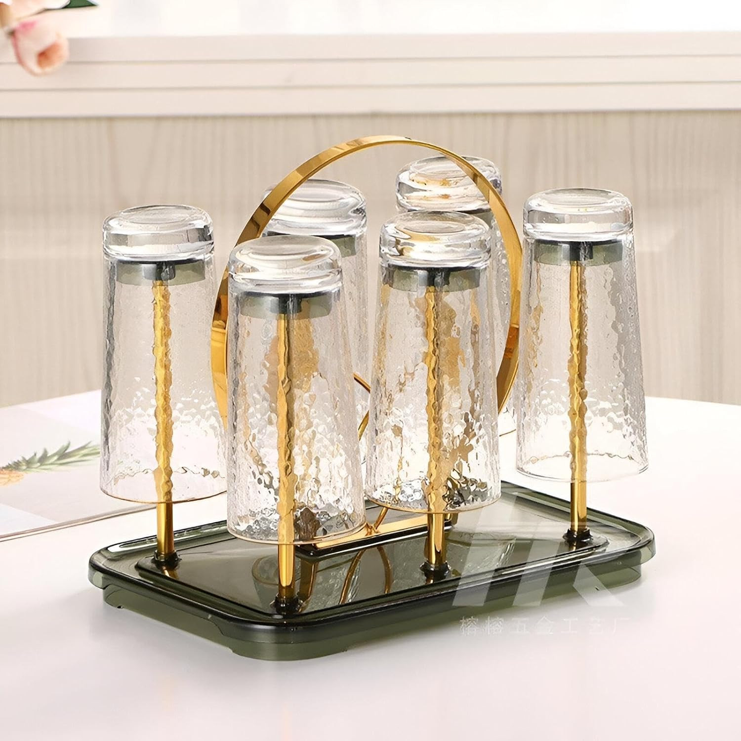 Square Luxury Glass Drain Rack