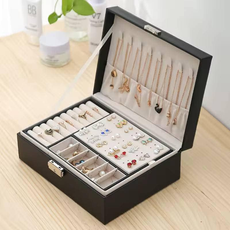 Double Layer Velvet Jewellry Box