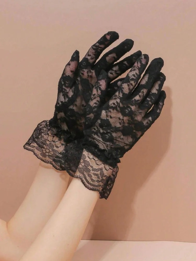 Lace Full Finger Net Hand Gloves